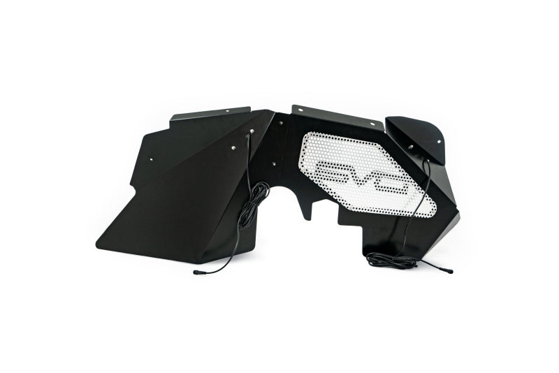 DV8 Offroad 07-18 Jeep Wrangler JK Front Aluminum Inner Fender w/ Rock Lights - Black INFEND-01FBRL INFEND-01FBRL Photo - Unmounted