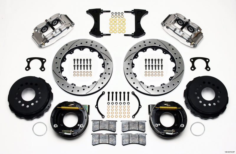 Wilwood Narrow Superlite 4R Rear P-Brk Kit 12.88in Drill Polish Big Ford  2.50in Offset 140-9219-DP 140-9219-DP Photo - Primary