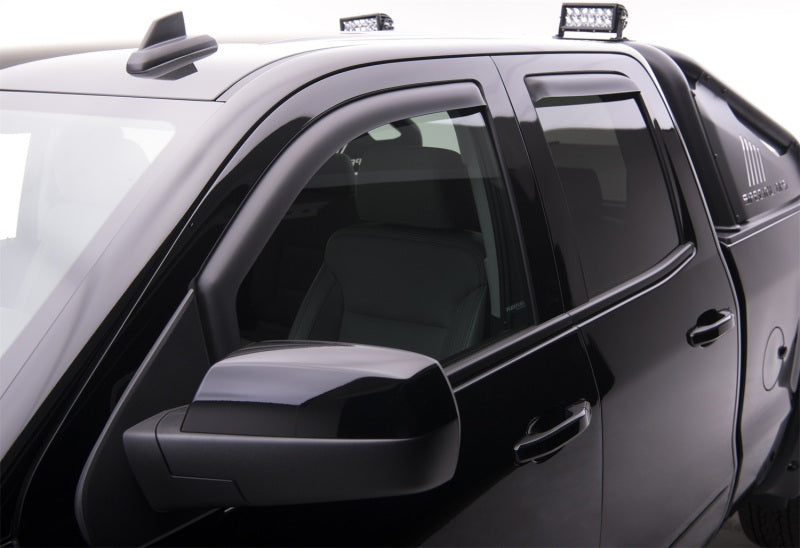 EGR 14+ Chev Silverado/GMC Sierra Crw Cab In-Channel Window Visors - Set of 4 - Matte (571775) 571775 571775 Photo - Mounted