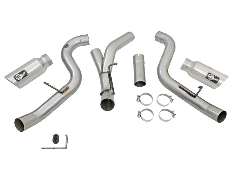 aFe  POWER 49-44080-P Large Bore-HD 409 SS DPF-Back Exhaust System 49-44080-P Photo - Unmounted