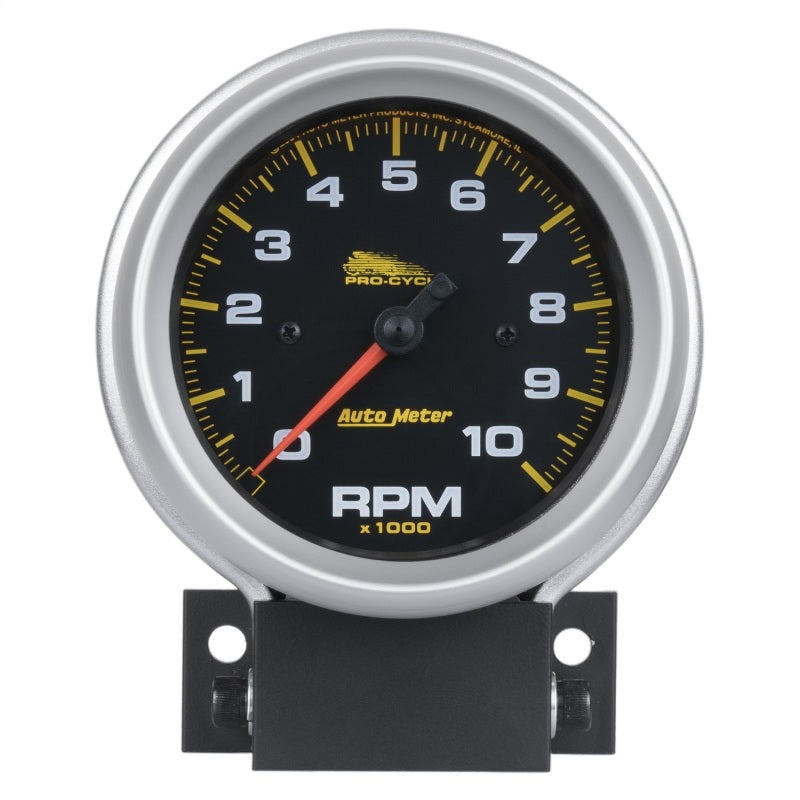 Autometer Pro-Cycle Gauge Tach 3 3/4in 10K Rpm 2 & 4 Cylinder Black Pro-Cycle 19202 19202 Photo - Primary