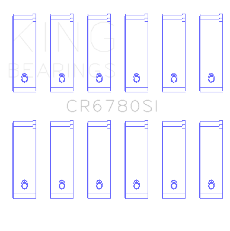 King Engine Bearings Chrysler 2.7L (Size +0.50mm) Connecting Rod Bearing Set CR6780SI0.5 CR6780SI0.5 Photo - Primary