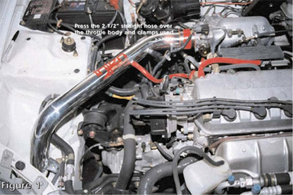 Injen 96-98 Civic Ex Hx EL (Canada) Black Cold Air Intake *Special Order* RD1550BLK RD1550BLK Photo - Mounted