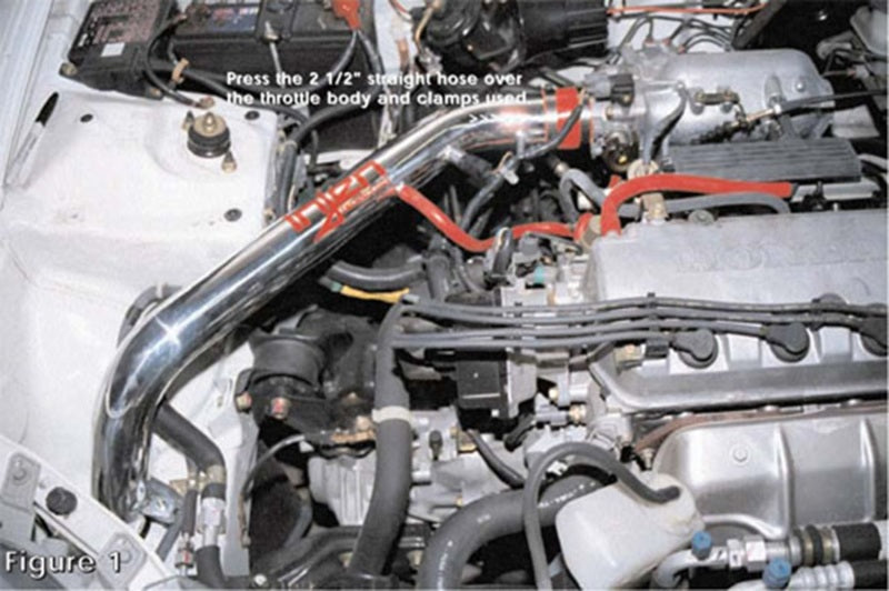 Injen 96-98 Civic Ex Hx EL (Canada) Black Cold Air Intake *Special Order* RD1550BLK RD1550BLK Photo - Mounted