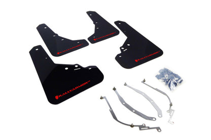 Rally Armor 2012+ Fiat 500 Mud flaps Red Logo MF25-UR-BLK/RD Photo - Primary