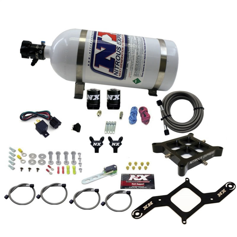 Nitrous Express 4150 Billet Crossbar, Pro Power (100-200-300-400-500Hp) With 10Lb Bott 60542-10 Photo - Primary
