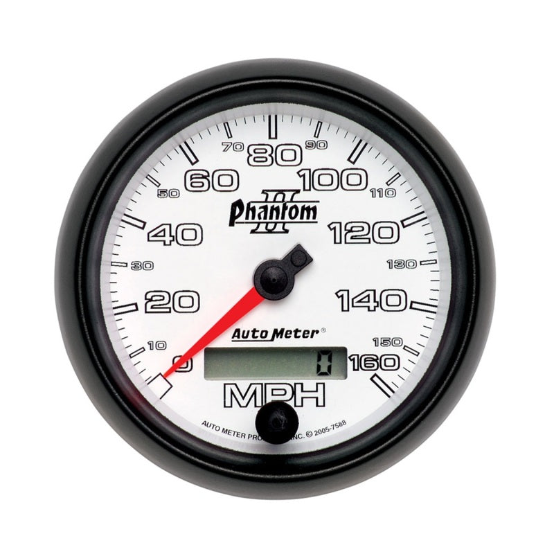Autometer Gauge, Speedometer, 3 3/8", 160Mph, Elec. Programmable, Phantom II 7588 Photo - Primary