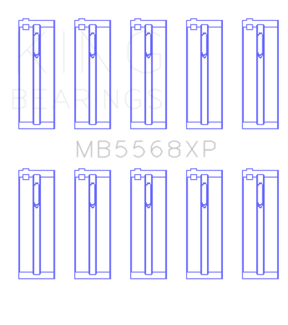 King Engine Bearings King Acura D16A1 / 97-01 Honda H22A4 / 98+ F23A (Size STD) Performance Main Bearing Set MB5568XP MB5568XP Photo - Primary
