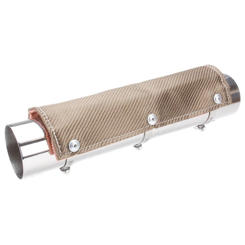 DEI Pipe Shield 6in w x 1ft - w/ Stainless Steel Clamps - Titanium 10450 10450 Photo - Unmounted