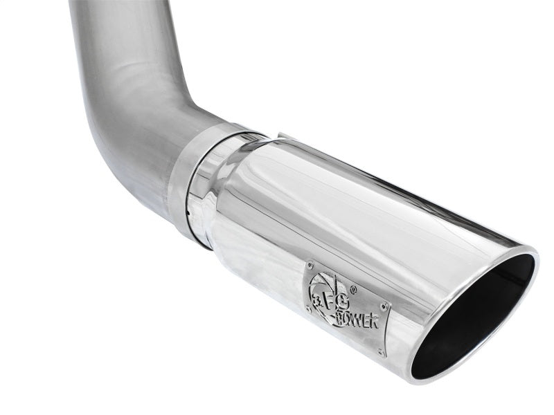 aFe ATLAS 5in Aluminized Steel DPF-Back Exhaust System w/Polished Tip - Do 49-02051-1P Photo - Unmounted
