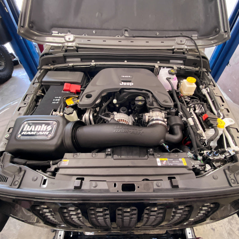 Banks Power 18-20 Jeep 3.6L Wrangler (JL) Ram-Air Intake System - Dry Filter 41843-D 41843-D Photo - lifestyle view