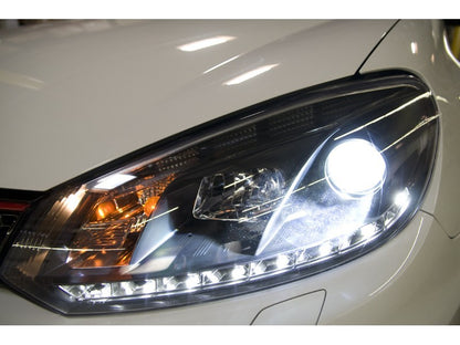 Spyder Volkswagen Golf/GTI 10-13 Projector Headlights Halogen Model- DRL Blk PRO-YD-VG10-DRL-BK 5012111 5012111 User 1