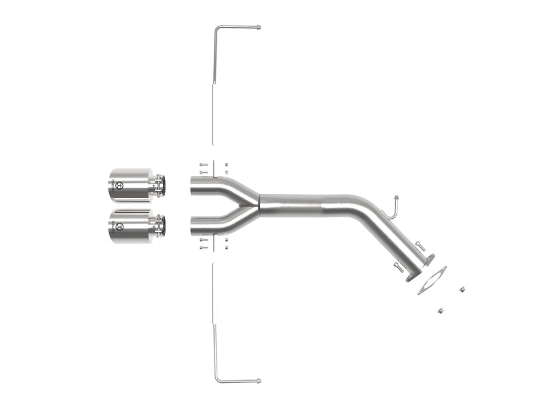 aFe Takeda 3in-2.5in 304 SS Axle-Back Exhaust w/Polished Tip 19-20 Hyundai Veloster I4-1.6L(t) 49-37012-P 49-37012-P Photo - Close Up