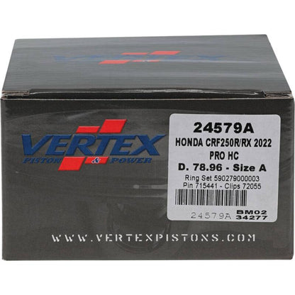 Vertex Pistons Vertex Piston 22-24 Honda CRF 250 R 250cc Forged High Compression Piston Kit 14.4:1 Comp. 24579A 24579A Photo - Primary