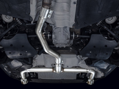 AWE Tuning AWE 19-23 BMW 330i / 21-23 BMW 430i Base G2X Track Edition Axle Back Exhaust - Chrome Silver 3020-32429 3020-32429 Photo - Mounted
