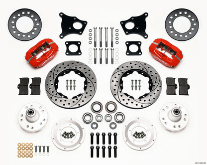 Wilwood Forged Dynalite Front Kit 11.00in Drill-Red AMC 71-76 OE Disc w/o Bendix Brakes 140-11940-DR 140-11940-DR Photo - Primary