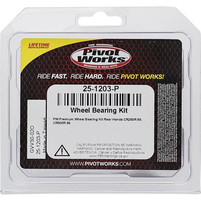 Pivot Works Honda Wheel Bearing Kit Premium Bearings 25-1203-P 25-1203-P Photo - Primary