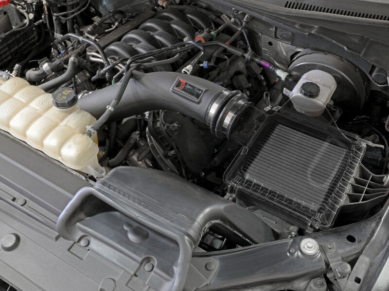 aFe Super Stock Induction System Pro Dry S Media 15-20 Ford F-150 V8-5.0L 55-10011D 55-10011D Photo - Mounted