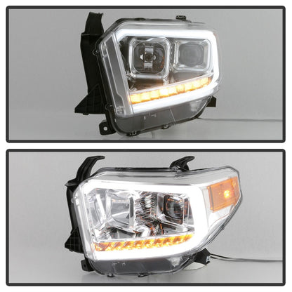 SPYDER xTune 14-17 Toyota Tundra DRL LED Light Bar Projector Headlights - Chrome (PRO-JH-TTU14-LB-C) 9043048 9043048 Photo - Unmounted