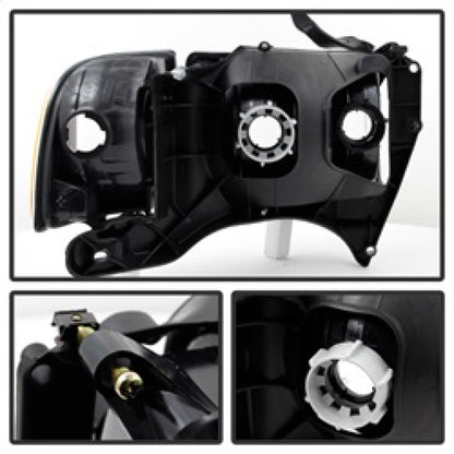 SPYDER Xtune Dodge Ram Sport Model Only 1999-2002 OEM Headlights Smoked HD-JH-DR99-SP-SM 9032172 9032172 Photo - Unmounted