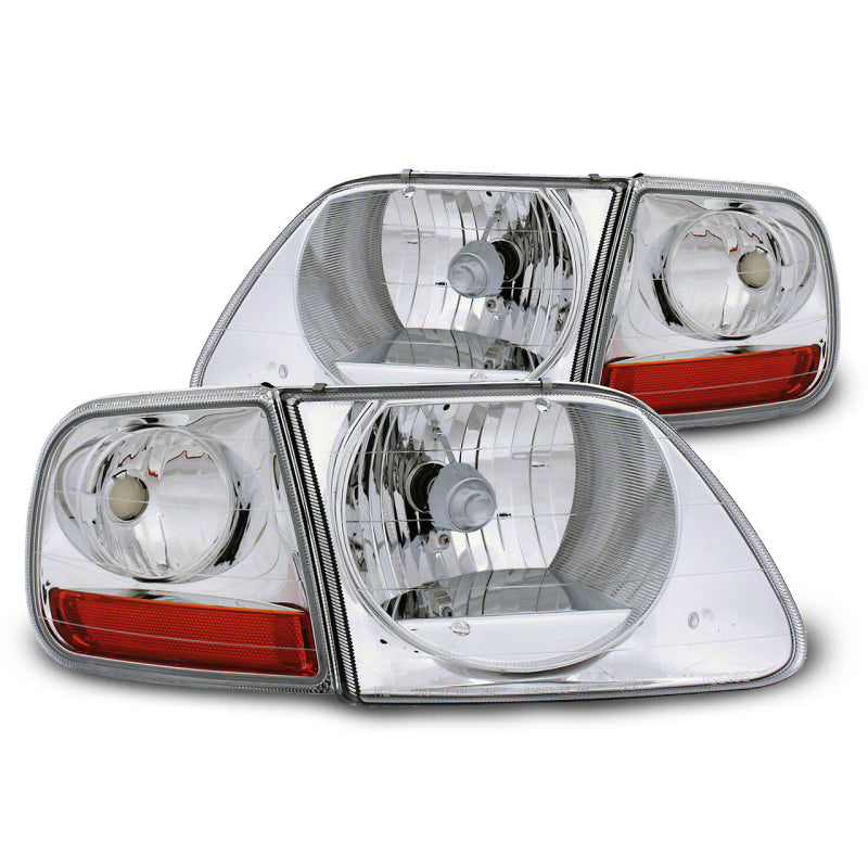 Raxiom 97-03 Ford F-150 G2 Euro Headlights w/ Parking Lights- Chrome Housing (Clear Lens) T542853 T542853 Photo - Primary