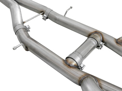 aFe MACH Force-Xp 3in 304 Stainless Steel Cat-Back Exhaust System w/Black 49-34078-B Photo - Unmounted