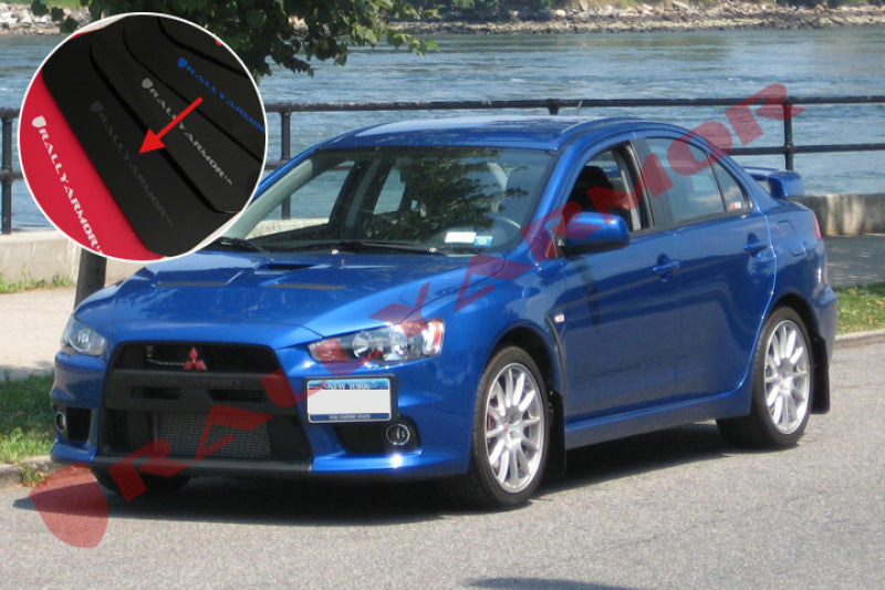 Rally Armor 08+ EVO X UR Mud flap Grey logo MF10-UR-BLK/GRY User 1