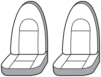 Covercraft 07-09 Dodge Nitro Polycotton SeatSaver Custom Front Row Seat Covers - Grey SS1256PCGY SS1256PCGY Photo - out of package