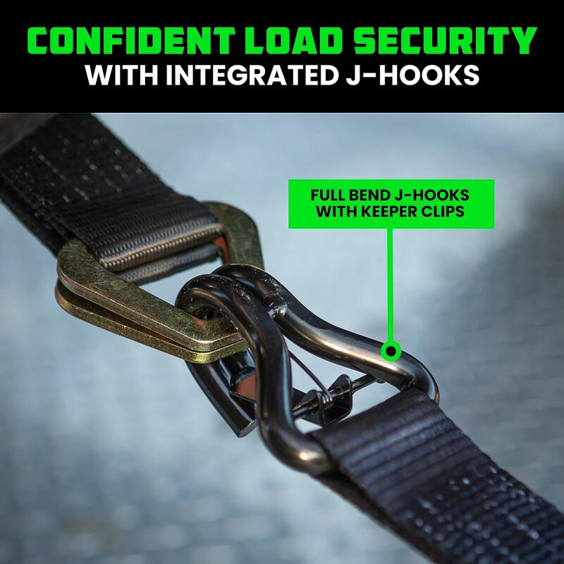 Rhino USA Heavy Duty Vehicle Tie Down Kit- Green 2IN-HDKIT-GRN 2IN-HDKIT-GRN User 5