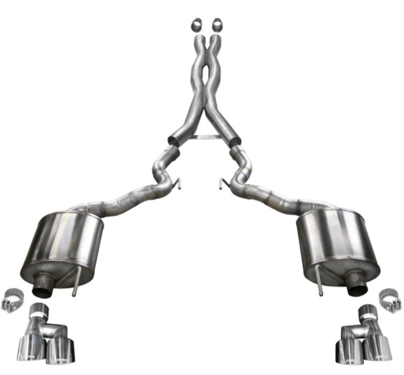Corsa 18-20 Ford Mustang GT Convertible w/o Active Valves Xtreme Cat-Back w/ Polished 4in Tips 21048 21048 User 1
