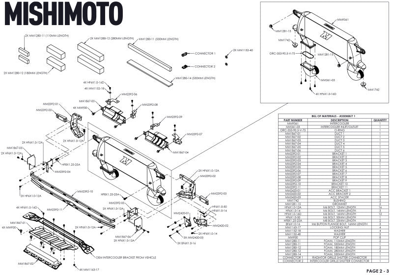 Mishimoto 21+ Bronco 2.3L High Mount INT Kit BK Core P Pipes MMINT-BR23-21HKBKP MMINT-BR23-21HKBKP User 1