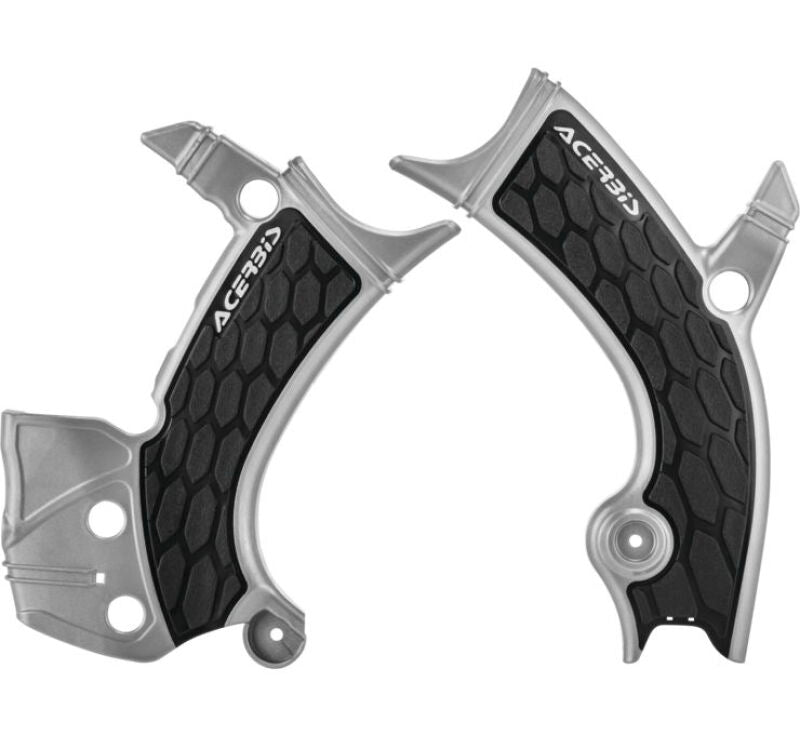 Acerbis 16-19 Yamaha YZ250F/YZ450F/YZ250FX/YZ450FX/WR250F/450F Frame Guards- X-Grip - Silver/Black 2689411015 2689411015 Photo - Primary