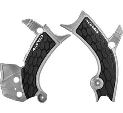 Acerbis 16-19 Yamaha YZ250F/YZ450F/YZ250FX/YZ450FX/WR250F/450F Frame Guards- X-Grip - Silver/Black 2689411015 2689411015 Photo - Primary