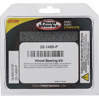 Pivot Works CF-Moto, Ducati, Polaris Wheel Bearing Kit Premium Bearings 25-1499-P 25-1499-P Photo - Primary