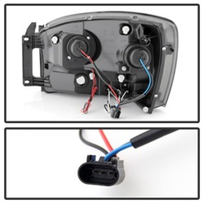 Spyder Dodge Ram 1500 06-08/Ram 2500 06-09 Projector Headlights LED Halo LED Smke PRO-YD-DR06-HL-SM 5010025 5010025 Photo - Unmounted