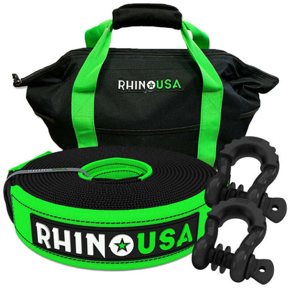 Rhino USA 30Ft Tow Strap/Shackles Combo RNO-SHACKSTRAP30 RNO-SHACKSTRAP30 Photo - Primary