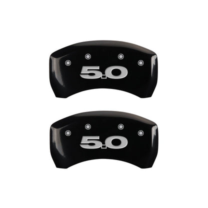 MGP Rear set 2 Caliper Covers Engraved Rear 50 Black finish silver ch 10010RM50BK 10010RM50BK Photo - Primary