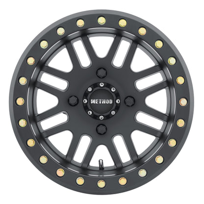 Method Race Wheels MR406 UTV Beadlock Wheel Matte Black 15x8 -2 4x156 MR40658046544B Photo - Close Up
