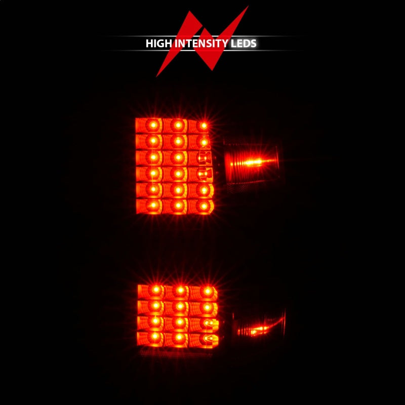 ANZO 15-19 Chevy Silverado 2500HD/3500HD (Factory Halogen Only) LED Tail Lights Black w/Clear Lens 311423 311423 Photo - Unmounted