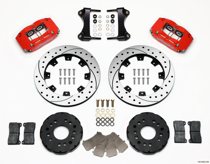 Wilwood DPR Front Kit, 12.19", Drilled, Red, 1995-1999 Mitsubishi Eclipse 140-8292-DR Photo - Primary
