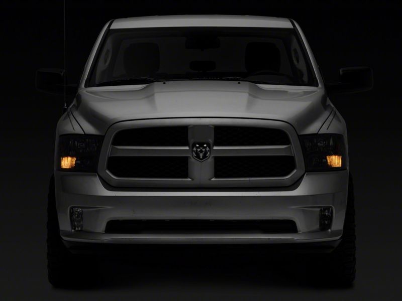 Raxiom 09-18 Dodge RAM 1500 Axial Series Euro Style Headlights w/ Dual Bulb Blk Housing (Clear Lens) R118016 R118016 Photo - Close Up
