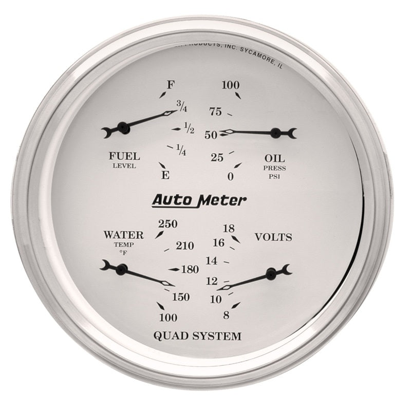 Autometer Old Tyme White Series; Quad Gauge; Electric, Air-C 1610 Photo - Primary