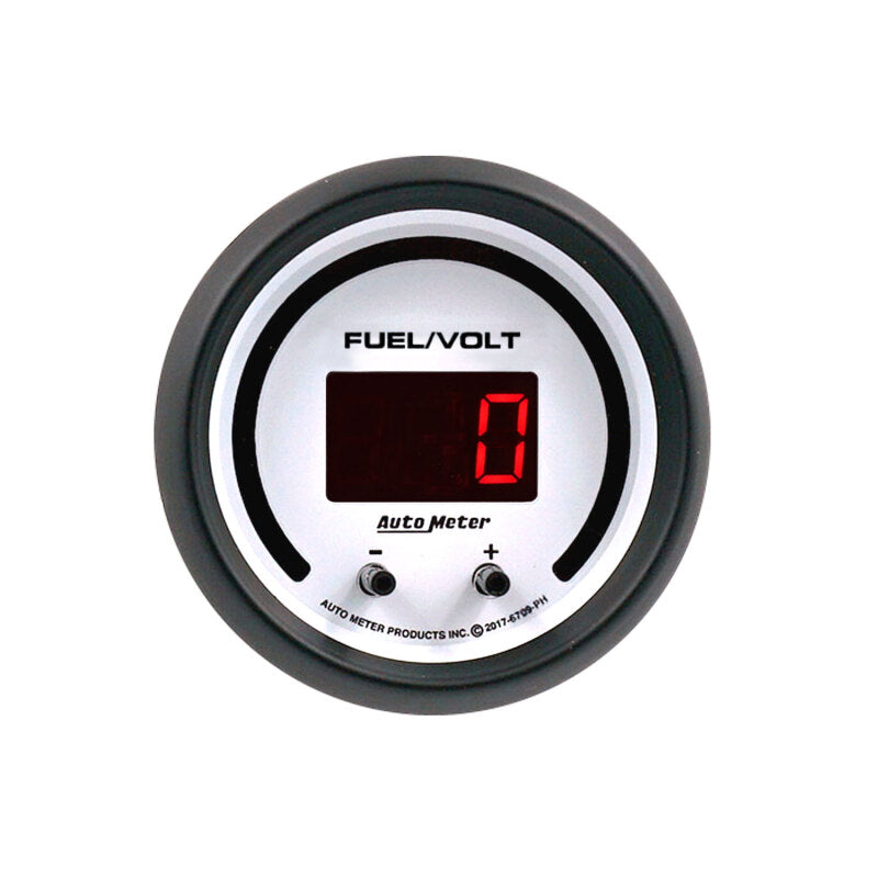 Autometer 52.4mm White Switchable 0-100 Fuel Level/8-18V Voltmeter Phantom Elite Digital Gauge 6709-PH 6709-PH User 2