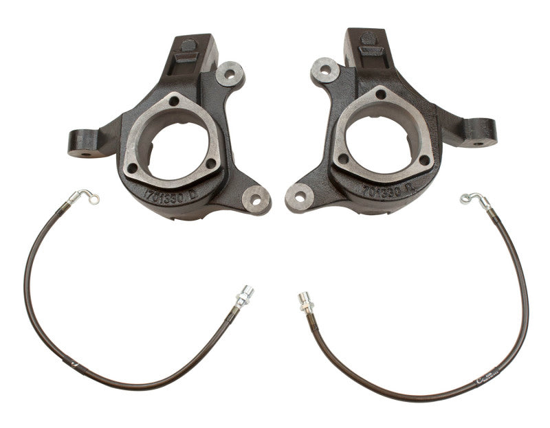 MaxTrac 07-16 GM C1500 2WD 3in Front Lift Spindles w/Extended DOT Compliant Brake Lines 701330BL 701330BL Photo - Primary