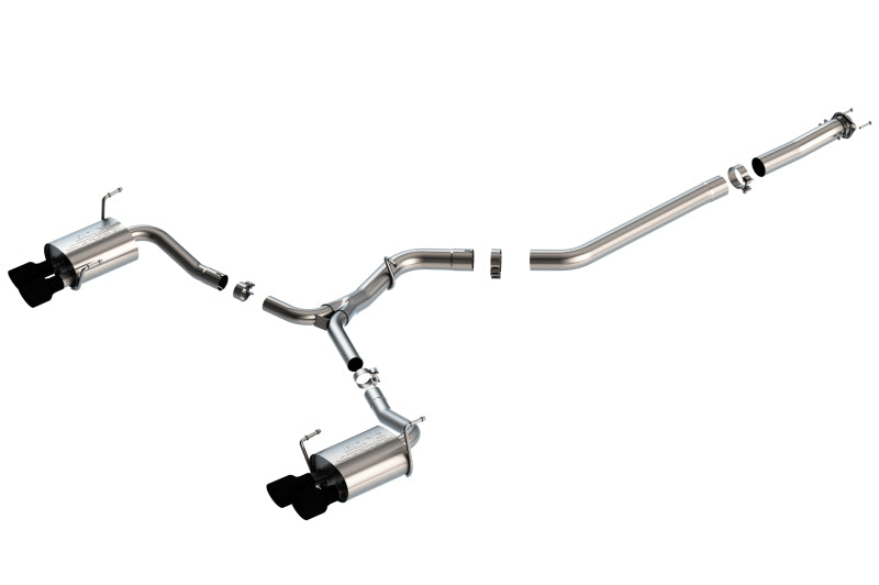 Borla 15-19 Subaru WRX/STI 2.5L Turbo 3in S-Type Catback Exhaust - 2.5in Black Chrome Tips 140595CB 140595CB Photo - Primary