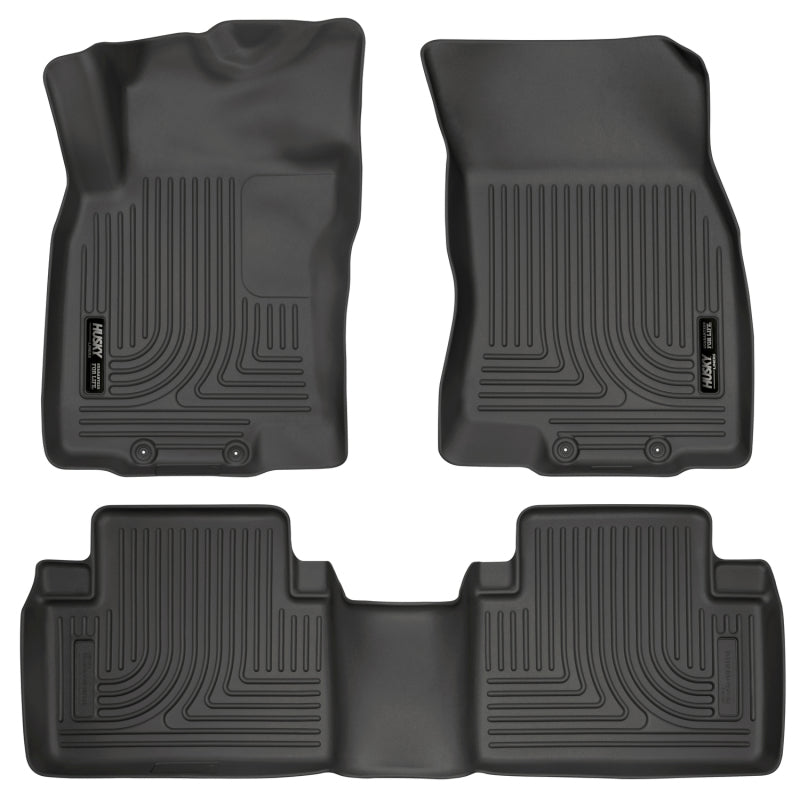 Husky Liners WeatherBeater 14 Nissan Rogue Front & Second Row Black Floor Liners 98671 Photo - Primary