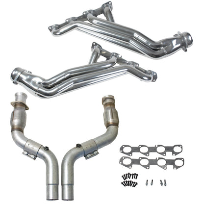 BBK 05-24 Dodge 6.1L/6.2L/6.4L Hemi 1-7/8in Headers w/High Flow Catted Mid Pipe (Silver Ceramic) 16484 16484 Photo - Primary