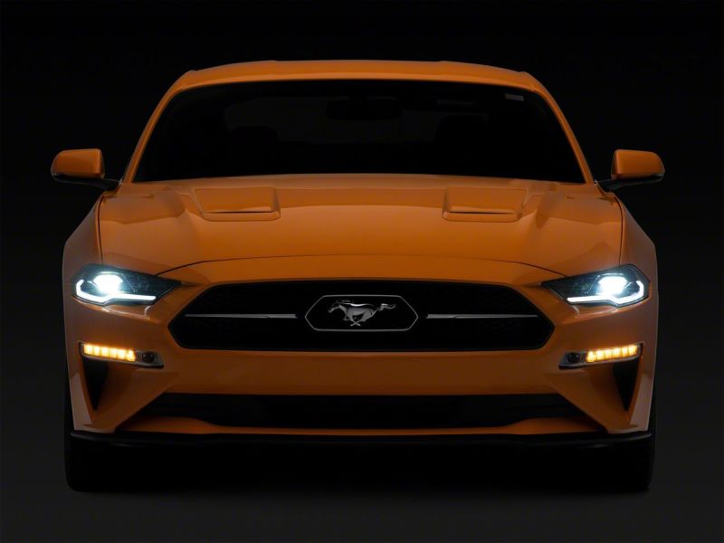 Raxiom 18-23 Ford Mustang GT EcoBoost LED Projector Headlights- Blk Housing (Clear Lens) 412122 412122 Photo - Close Up