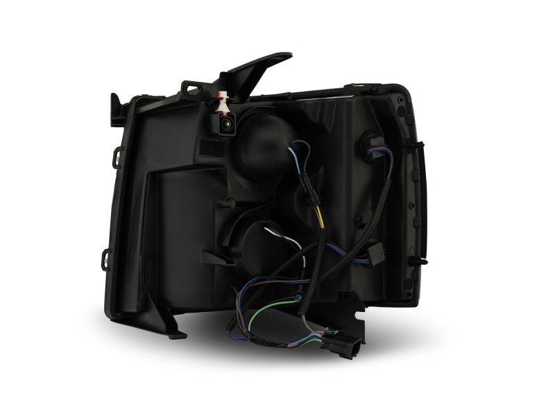 Raxiom 07-13 Silverado 1500 Super White LED Halo Projector Headlights- Black Housing (Clear Lens) S112717 S112717 Photo - Close Up