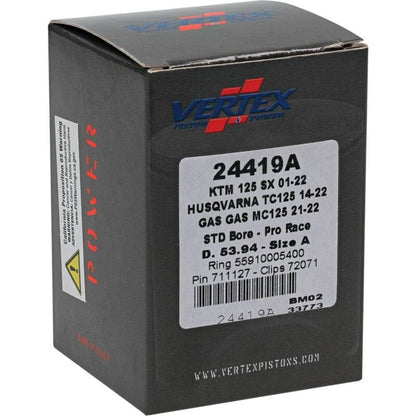 Vertex Pistons Vertex Piston 01-16 KTM 125 EXC 125cc Forged Pro Race Piston Kit 24419A 24419A Photo - Primary